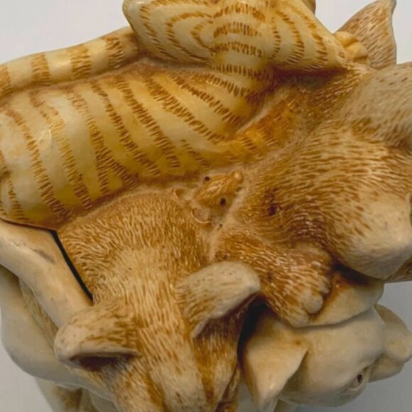 Harmony Kingdom Crazy Cat Pile Trinket Box EUC Vintage Cat Lover Gift - Picture 6 of 13